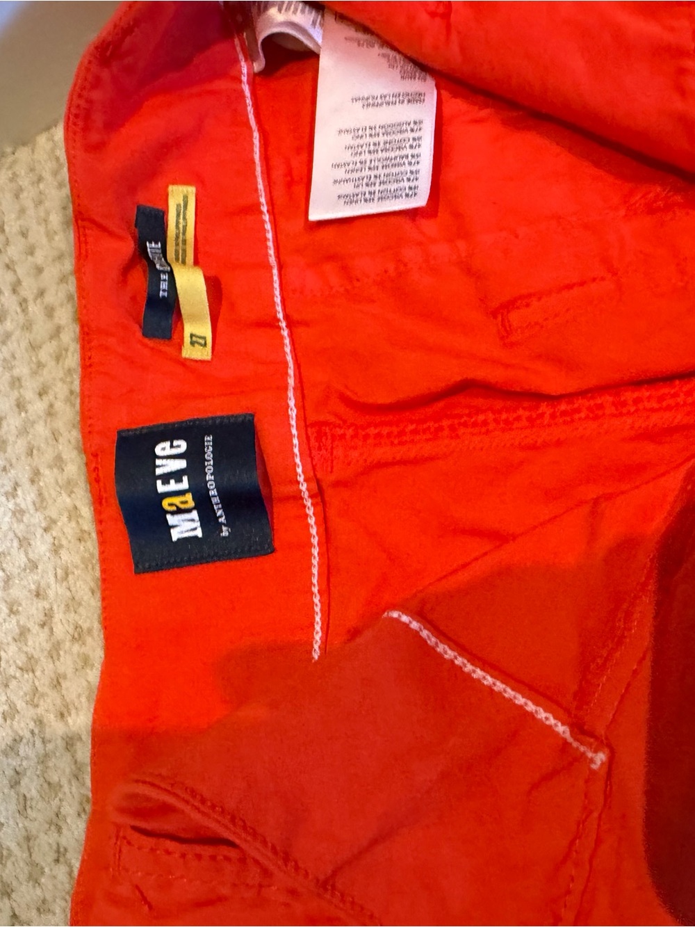 Maeve Bright Red Cropped Pants